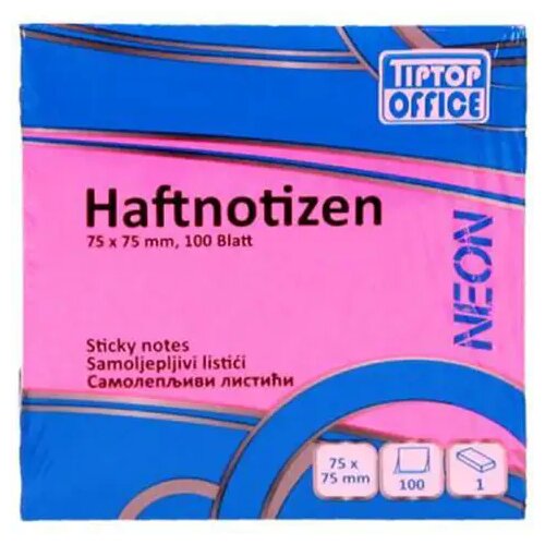 Spirit Spirit: 100-listni blok neon pink samolepilnih listkov, 75x75mm Cene