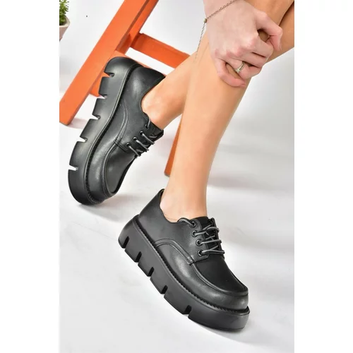 Fox Shoes Black Thick Soled Women's Casual Shoes