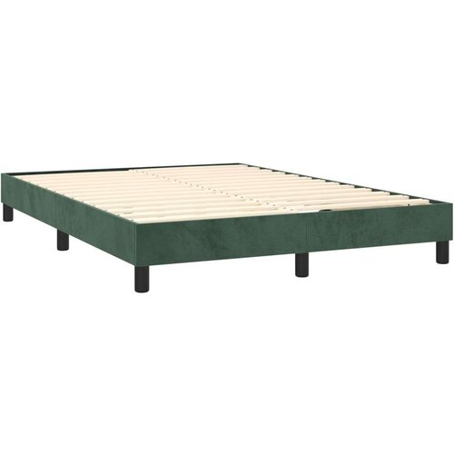 vidaXL Krevet s oprugama i madracem tamnozeleni 140x190 cm baršunasti Cene
