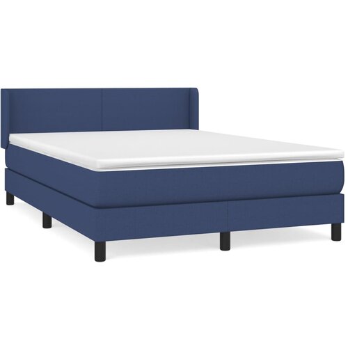 Maison Chic Box spring postelja - Vzmetna postelja z vzmetnico modra 140x200 cm blago SL8502, (21886147) Cene
