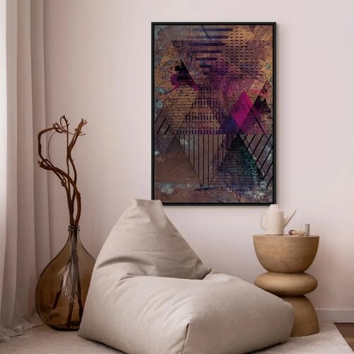  Slika - Honey Abstraction (1 Part) Vertical 80x120 U crnom drvenom okviru Slike