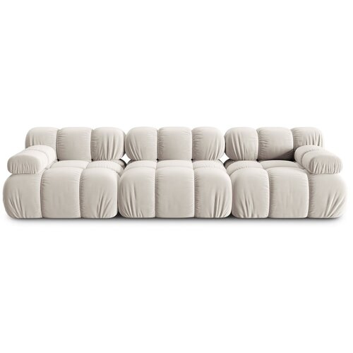Micadoni Home bež žametna sedežna garnitura 282 cm bellis &amp;ndash; Slike