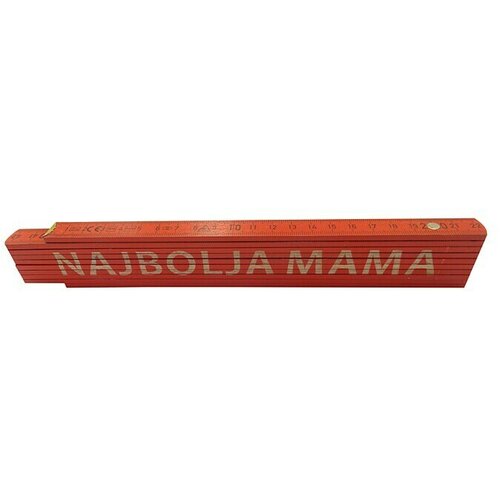  Zidarski metar (Duljina: 2 m, Natpis: Najbolja mama, Boja: Crvene boje) Slike