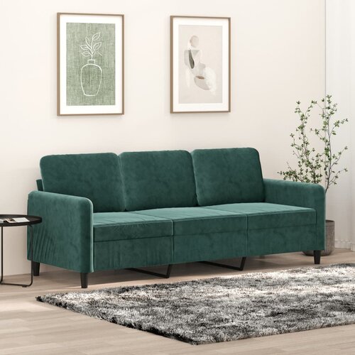vidaXL Trosjed tamnozeleni 180 cm baršunasti Cijene