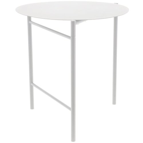 Zone Bijeli metalni okrugao blagovaonski stol &amp;oslash; 70 cm Disc &amp;ndash; Slike