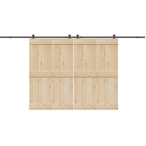 Pribor za klizna vrata 427 cm čelični crni Slike