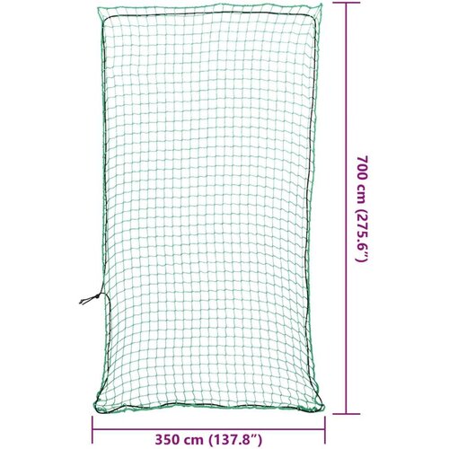 vidaXL Mreža za prikolico z elastično vrvjo zelena 7x3,5 m PP Cene