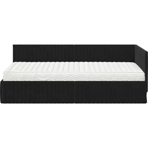  Kutni krevetni okvir s madracem 2 kom. Crna 100 x 200 cm Bar&amp;scaron;un Slike