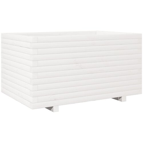  Vrtna sadilica bijela 90x60x49,5 cm od masivne borovine Slike
