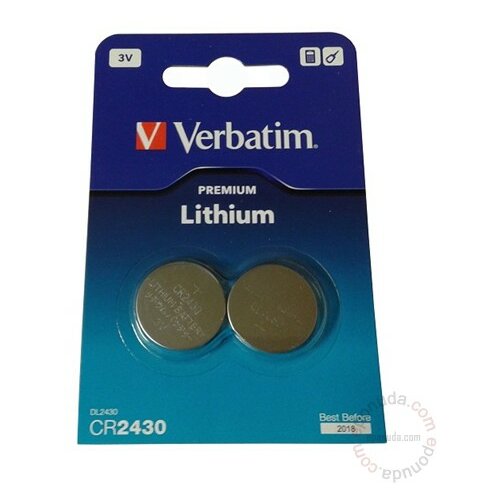 Verbatim litijum baterije cr2430 lithium 3v 2pack 49937 baterija Slike
