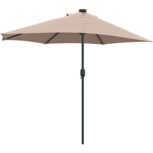 VidaXL Vrtni suncobran Sivo-smeđa 294 x 150 x 224 cm tkanina Slike