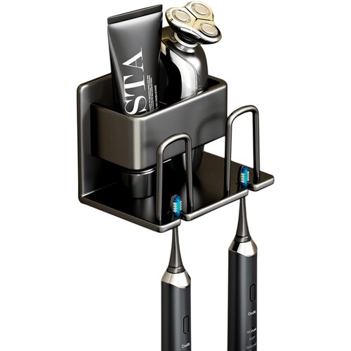Generic Stensko držalo za zobno ščetko za kopalniški organizator Držalo za zobno ščetko iz aluminijeve zlitine Stensko stojalo za električno zobno ščetko Caddy za kopalnico z 2 režama za zobno šč, (21126313) Cene