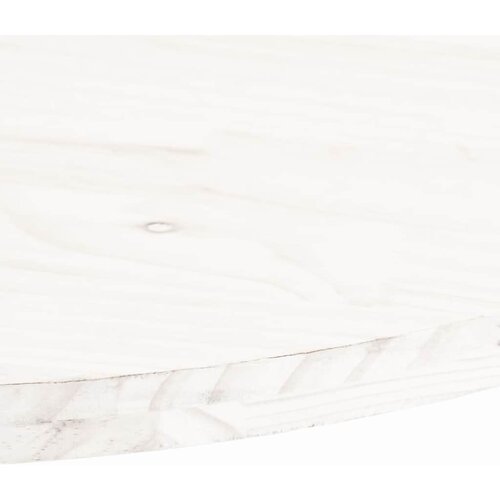  Ploča za stol bijela 90x45x2,5 cm od masivne borovine ovalna Slike