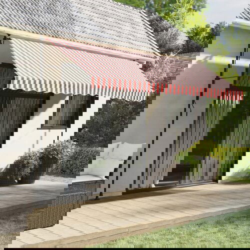 vidaXL Zamjenska tkanina za tendu crveno-bijela prugasta 4 x 3 5 m Cijene