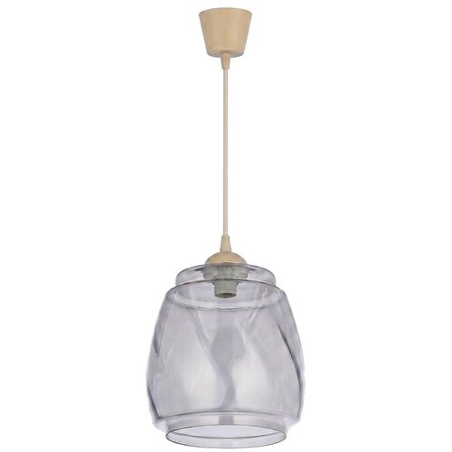 Brilagi LED luster na sajli R GLASS 1xE27/60W/230V prečnik 26 cm bež/dimljeno-siva Slike