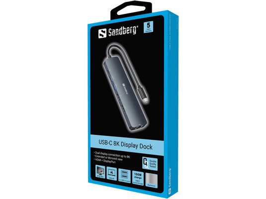 Sandberg USB-C 8K Display Dock Slike