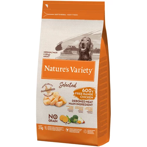 Nature's Variety Selected Medium Adult piščanec proste reje - Varčno pakiranje: 2 x 2 kg