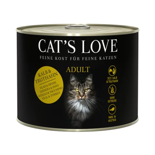 Cat's Love Mokra mačja hrana "Adult Mix Teletina & Puran"