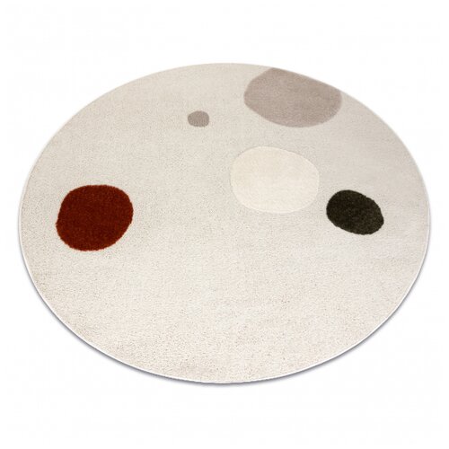 RugsX DUNE 8087 preproga krog kremna / terakota – geometrijska, krogih, struktura cercle 120 cm, (5000231755) Cene