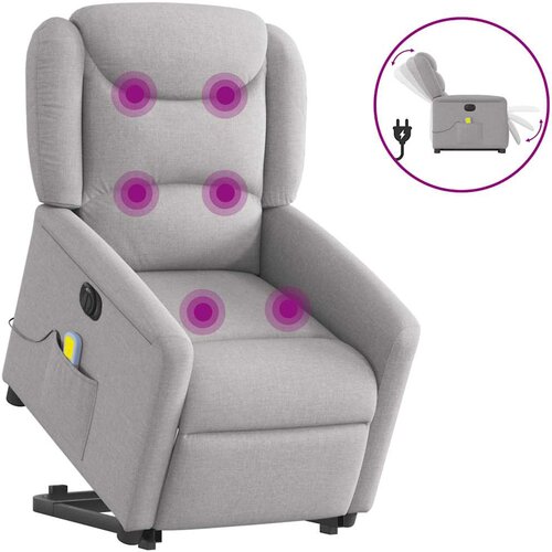 VidaXL Električni masažni naslonjač na podizanje tkanina oblačnosivi Slike