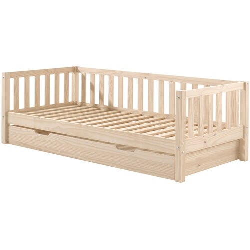 Vipack Otroška postelja iz masivnega bora z letvenim dnom 90x200 cm v naravni barvi Fritz – Cene