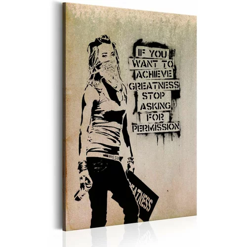  Slika - Graffiti Slogan by Banksy 80x120