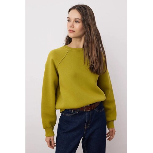 TRENDYOLMILLA ženski duks Twoaw24Sw00104, Maslinasto zelena Slike