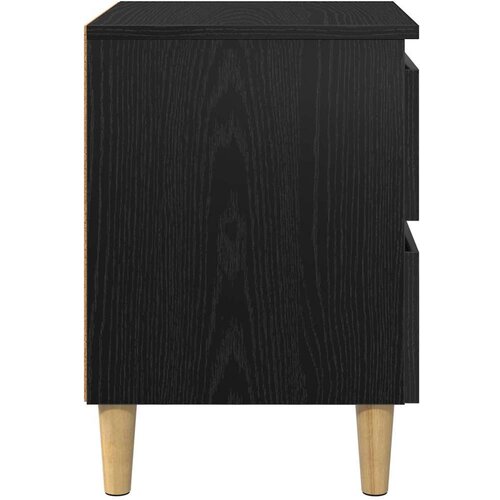 VidaXL Ormarić za krevet Crni hrast 40 x 35 x 50 cm Konstruirano drvo Slike