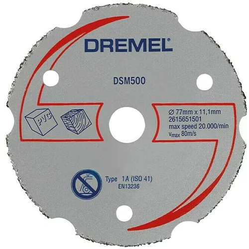 Dremel Karbidna rezna ploča DSM 500 (Promjer rezne ploče: 77 mm, Prikladno za: Drvo, Dubina reza: 20 mm, 1 Kom.)