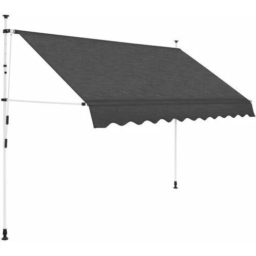 vidaXL Ročno zložljiva tenda 250 cm antracitna, (20610655)