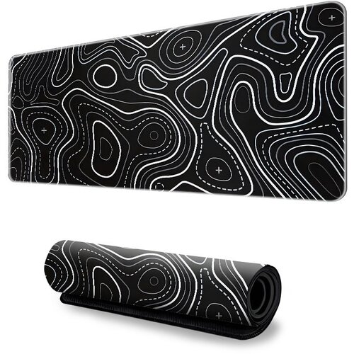 INF Velika podloga za mi&scaron;ko - namizna podloga s topografskim dizajnom Black M, (21734061) Cene