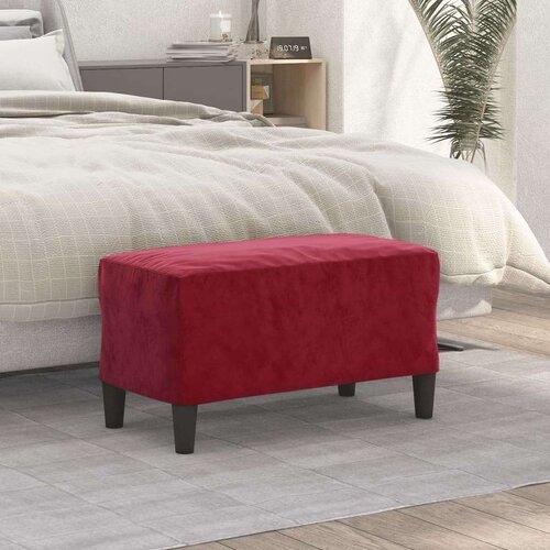  Klupa crvena boja vina 70 x 35 x 41 cm baršunasta Cijene