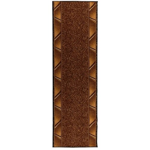  Trkački tepih FLORNES Tkani Smeđa Zigzag 80 x 150 cm PP 7 mm - Smeđi cik-cak 80 x 150 cm Slike
