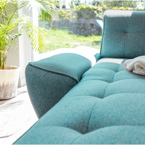 Miuform Turkizna raztegljiva kotna sedežna garnitura (s kotom po izbiri) Dazzling Daisy &amp;ndash; Slike