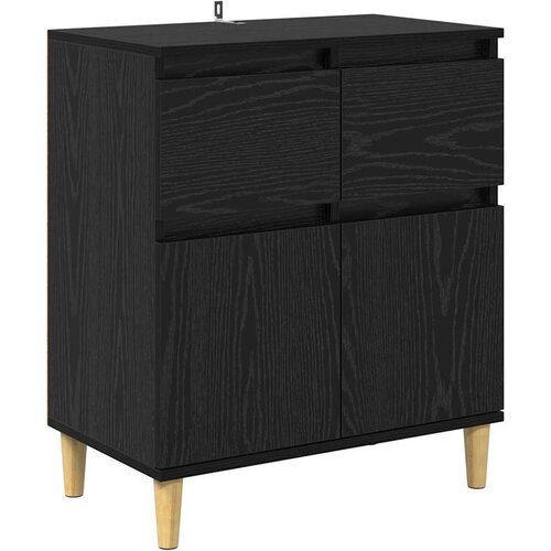 vidaXL Strani &scaron;al Črna Orehovina 60 x 35 x 70 cm Konstruiran les, (5000108121) Cene