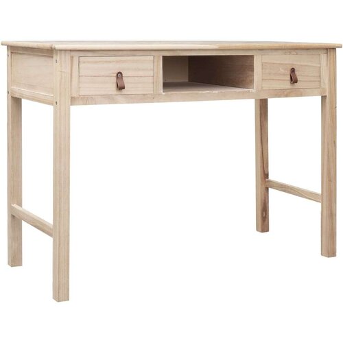 vidaXL Pisalna miza naravna 110x45x76 cm les Cene