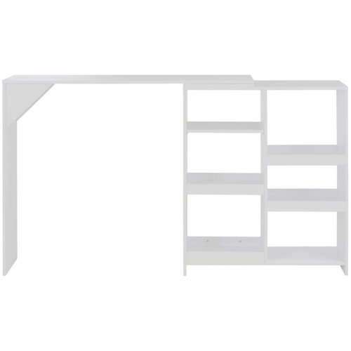 VidaXL barski stol s pomičnom policom bijeli 138 x 39 x 110 cm Slike