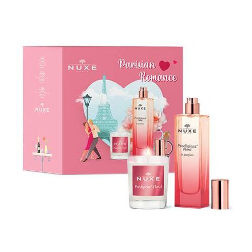 Nuxe floral box parfemska voda floral 50ml + mirisna sveća prodigieux floral Slike