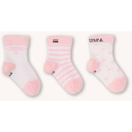 U.S. Polo Assn. čarape za devojčice USB947, 3 para, Roze Slike