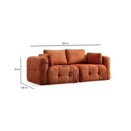 Atelier Del Sofa Dvosjed Amaris 2, 300 x 120 x 65 cm, Narandžasta Slike