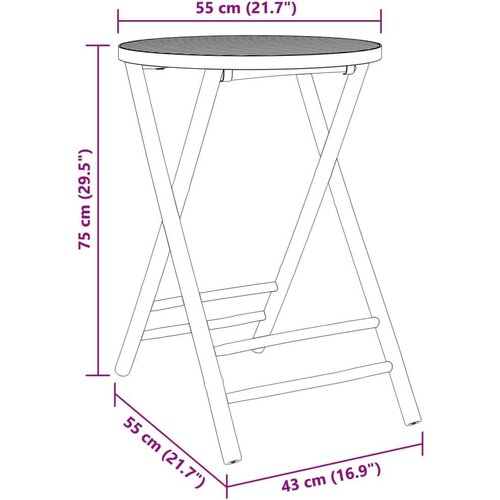 VidaXL 3-dijelni bistro set od bambusa Slike