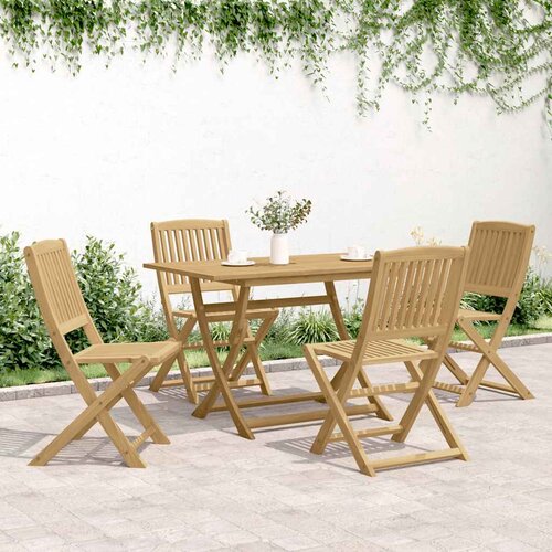  Sklopive vrtne stolice 4 kom 44x50x88 cm masivno drvo bagrema Slike