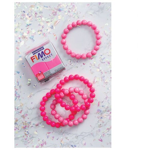  MASA ZA MODELIRANJE 57G FIMO EFFECT NEON STAEDTLER 8010-201 NEON FUKSIJA Slike