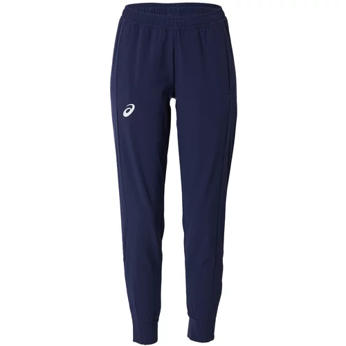 Asics Sportske hlače 'MATCH' morsko plava / bijela