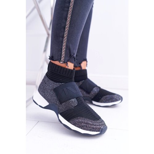 Kesi Women’s Sport Shoes Lu Boo With a Sock Brocade Black Phantom Cene