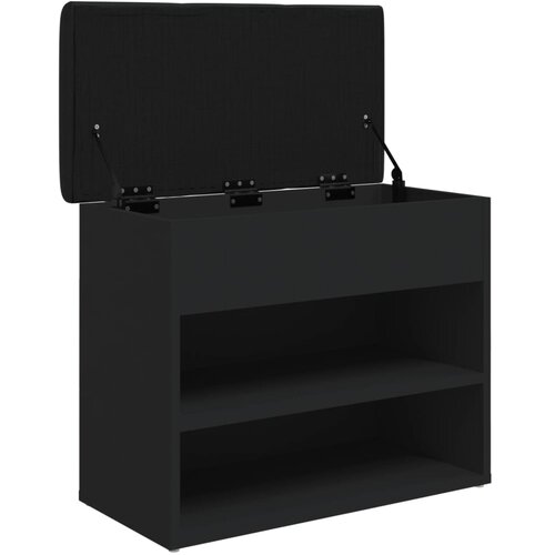  Klupa za cipele crna 62x32x50 cm od konstruiranog drva Slike