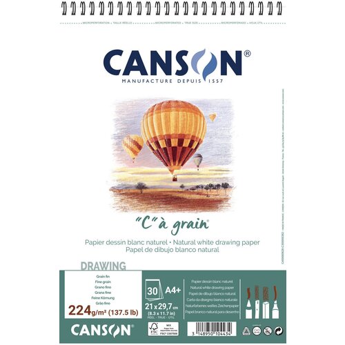 Canson Skicirka spirala "C" &aacute; Grain A4 224 g, 30 listna, (22005444) Cene