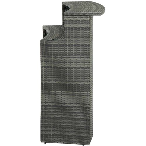 Poli vrtni barski stol sivi 120 x 55 x 110 cm od poliratana Slike