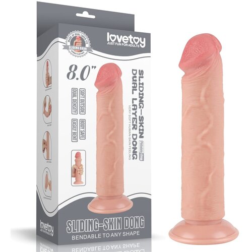 Lovetoy 2024 Dildo Lovetoy Sliding Skin Ll Dual Layer Flesh 8'' Cene