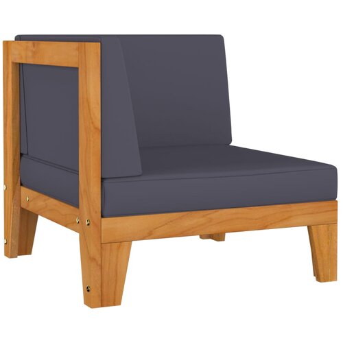 VidaXL Modularna kutna sofa i tamnosivi jastuci masivno bagremovo drvo Slike